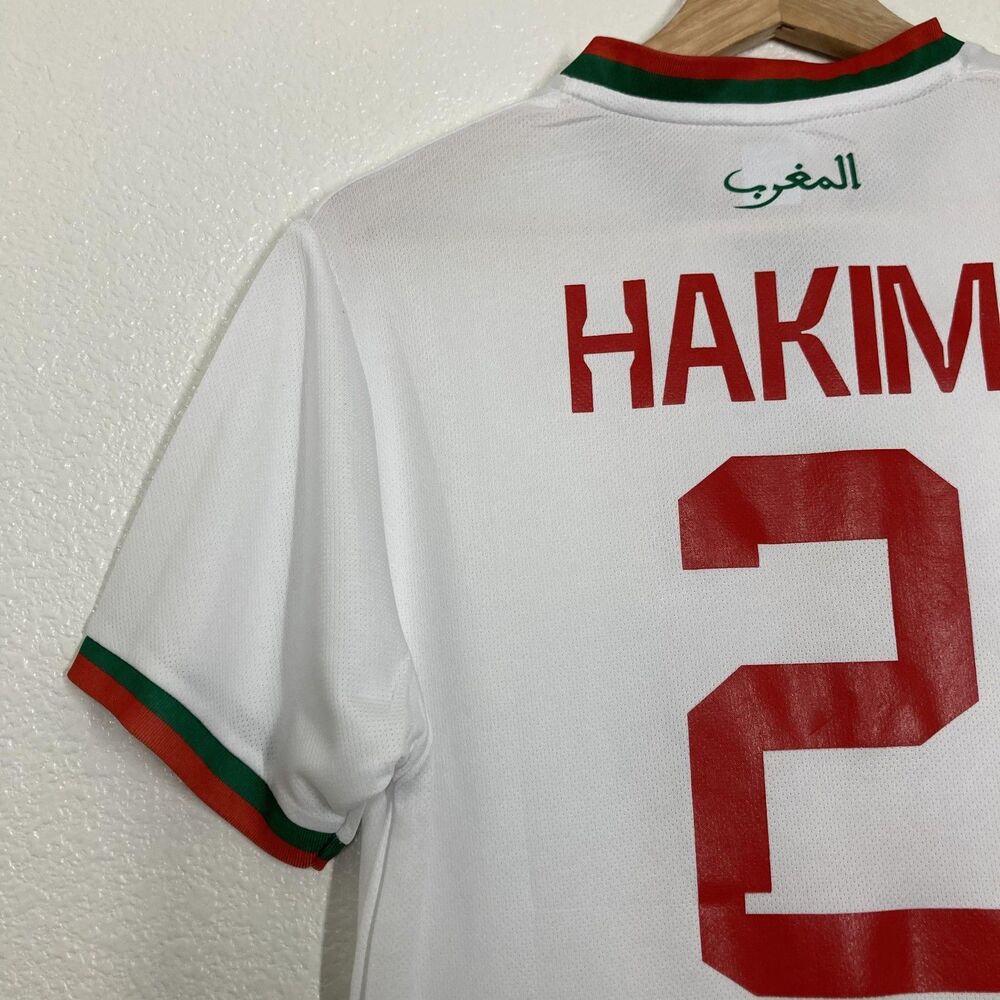 Morocco Soccer Jersey Youth  XL White Puma Hakimi 2 DryCell National Team Home - Picture 15 of 15